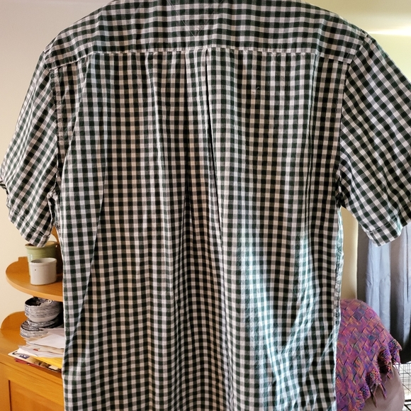 Tommy Hilfiger Large Button Down Shirt Green Plaid - Picture 2 of 4